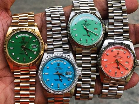 Rolex coloured dials